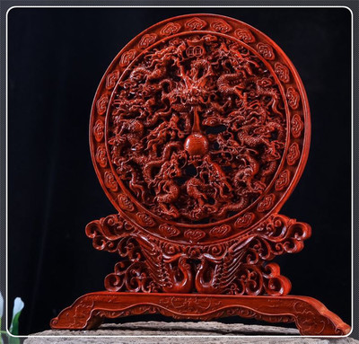 熠鼎阁【龙凤呈祥】非洲花梨木工艺品 融合艺术、风水与健康的匠心之作